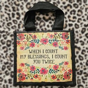 Natural Life Mini Gift Bag, "When I Count My Blessings, I Count You Twice", GUC